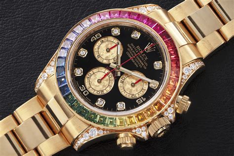 rolex daytona rainbow diamonds